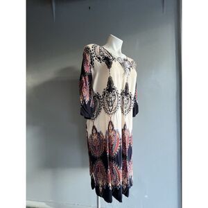 Halife Brand Dress Women Size XL Floral Shift Tassel Beach Cottagecore Bohemian